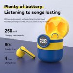 Wholesale TWS Minions Design Style True Wireless Earbuds Touch Control Bluetooth Wireless Headset (Blue Yellow)